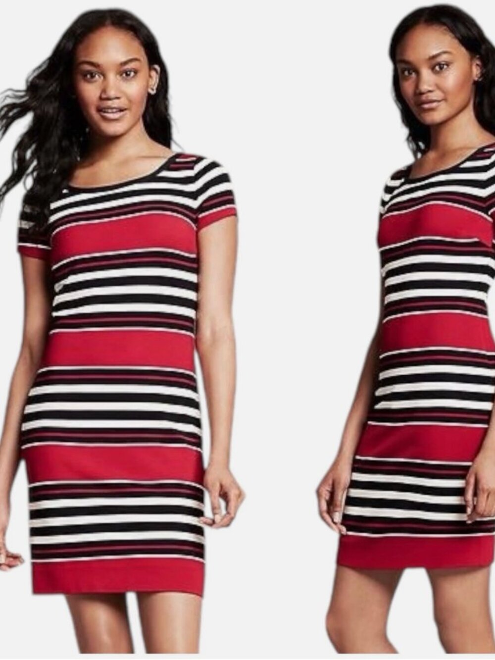 Banana Republic 14. Red, White & Navy Striped Midi Dress